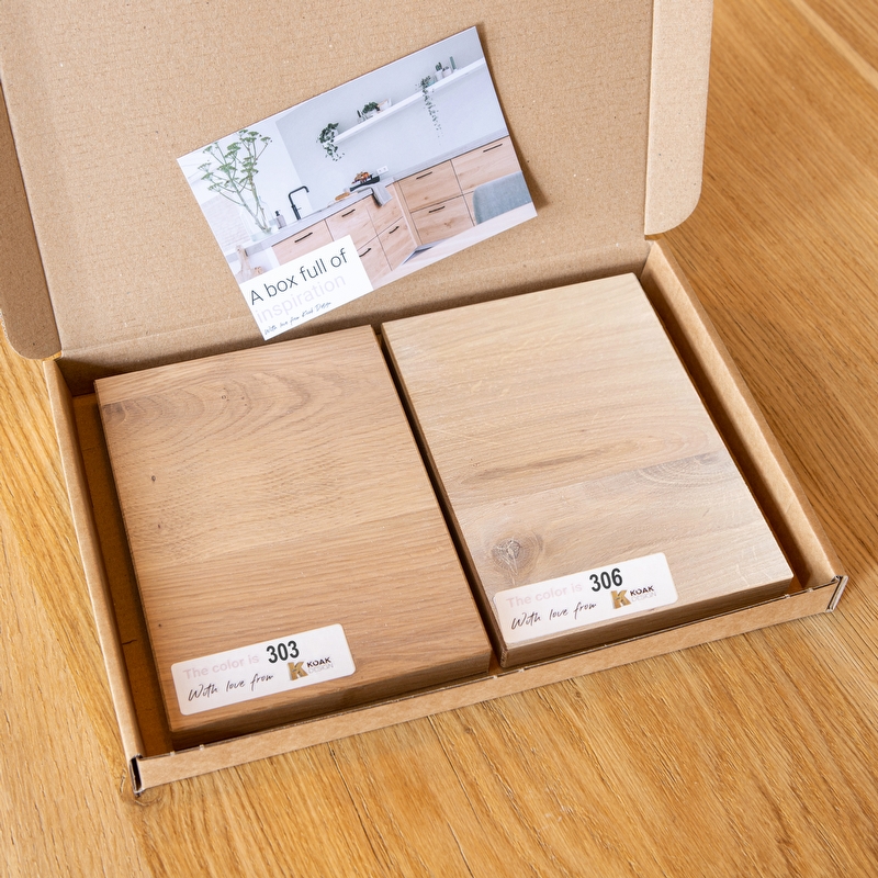 Proefplankjes Naturel White Eiken 303 & Whitewash Eiken 306